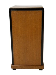1930s Art Deco Modernist Pedestal in Oak with Black Lacquer